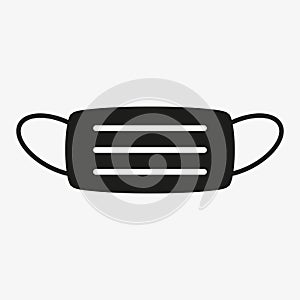 Face mask vector icon. Surgical mask sign.