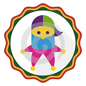 Face of Monocuco character for the Carnival of Barranquilla, Vector illustration