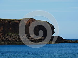 Head indian moutain pareidolia cliff scotland photo