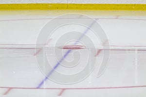 Face-off circle at an ice hockey arena