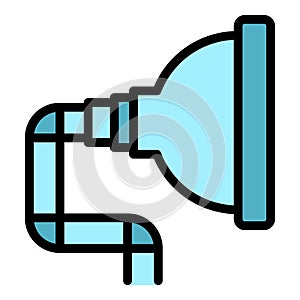Face oxygen mask icon vector flat