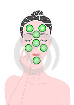 Face pack with cucumber