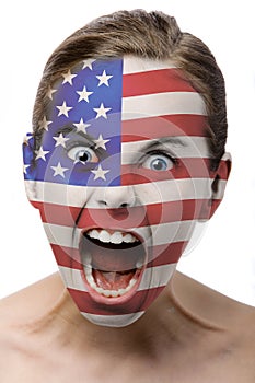 Face paint : american flag