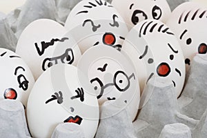 Face Painted Eggs