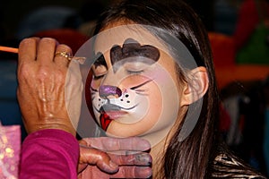 Face painting dog