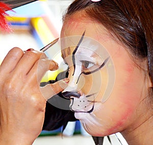 Face painting leopard