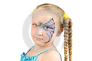 Face painting, spider web