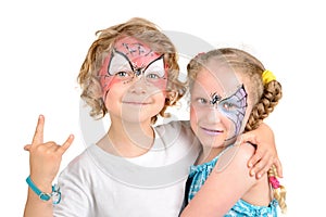 Face painting, spider web