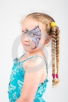 Face painting, spider web