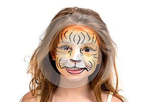 Face painting tiger