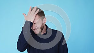 face palm frustrated man stress mistake gif loop