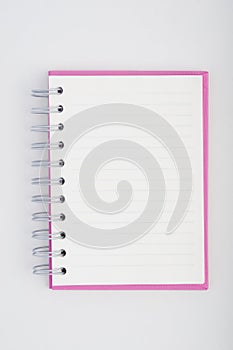 Face purple notebook for background and text