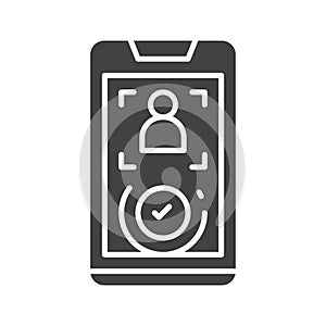 Face Recognition Approved Icon Image.