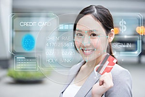 Face recognition login credit card