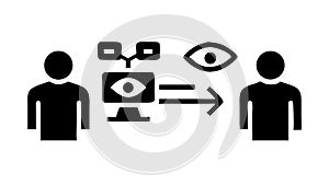 Face Recognition Scan Silhouette, vector design Generative AI