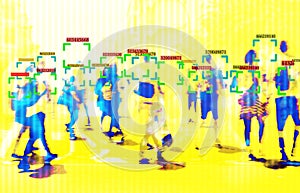 Face recognition technology concept