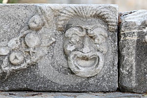 Face Relief in Bodrum Castle, Mugla, Turkey