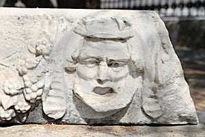 Face Relief in Bodrum Castle, Turkey