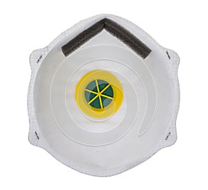 Face respirator with valve. Inner side