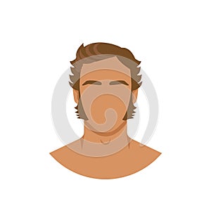 Face of retro man with sideburns