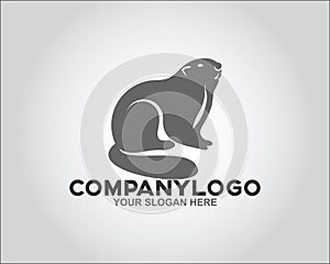 Face rodent logo concept