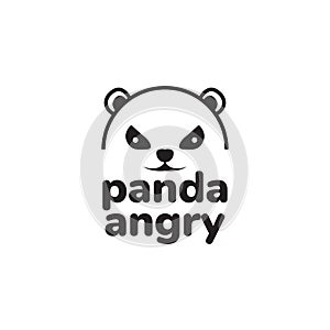 Face scare angry panda logo design vector graphic symbol icon illustration creative idea