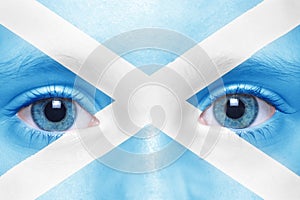 face with scottish flag