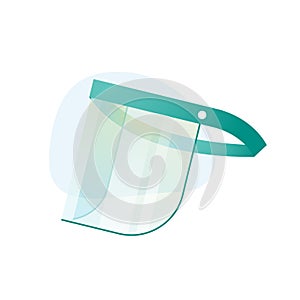 Face shield design vector illustration object medical objects protection body human and equipment protection corona virus