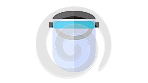 Face Shield icon animation for medical motion graphics