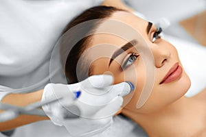 Face Skin Care. Facial Hydro Microdermabrasion Peeling Treatment