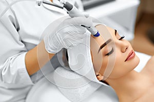 Face Skin Care. Facial Hydro Microdermabrasion Peeling Treatment