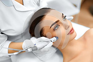 Face Skin Care. Facial Hydro Microdermabrasion Peeling Treatment