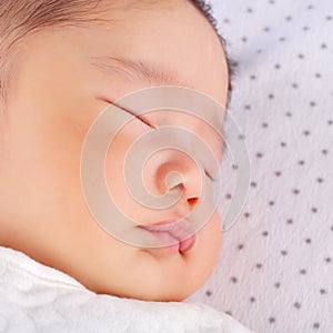 Face of sleeping baby