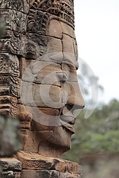 Face statue, Angkor Wat Temple, Siem Reap, Cambodia