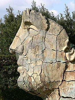 Face statue in Florence.