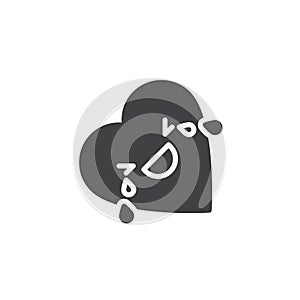 Face With Tears of Joy emoticon vector icon