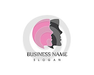 Face woman beauty salon logo vector