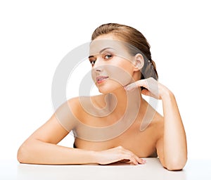 Face of woman with clean perfect skin