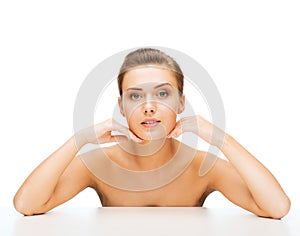 Face of woman with clean perfect skin