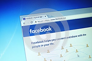 Facebook computer screen