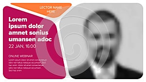 Facebook event cover template for online webinar photo