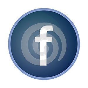 Facebook icon,symbol,thumbnail,button white isolated