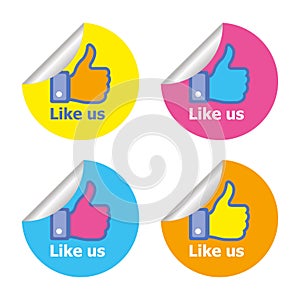 Facebook like sticker