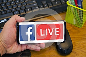 Facebook Live on mobile phone