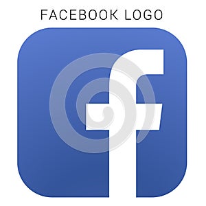 Facebook logo with vector Ai file. Squared coloured