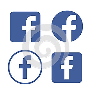Facebook logo vector illustration, Facebook icon vector