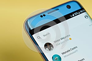 Facebook messenger application menu