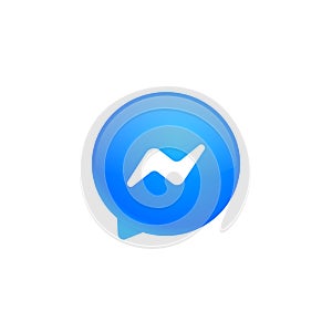Facebook messenger logo design. Facebook messenger icon design.