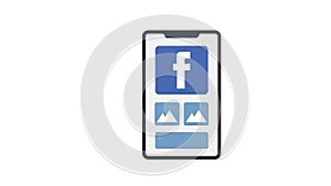 Facebook pages video animation isolated background