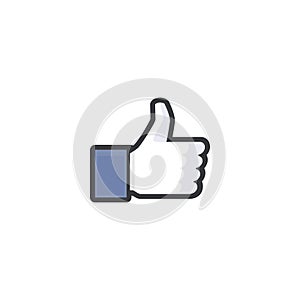 Facebook thumbs up Logo vector on white background